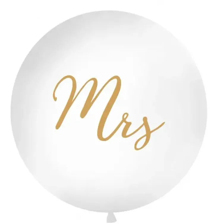 Jättipallo 1 m mrs valko/musta