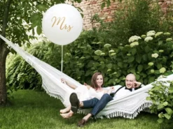 Jättipallo 1 m mrs valko/musta