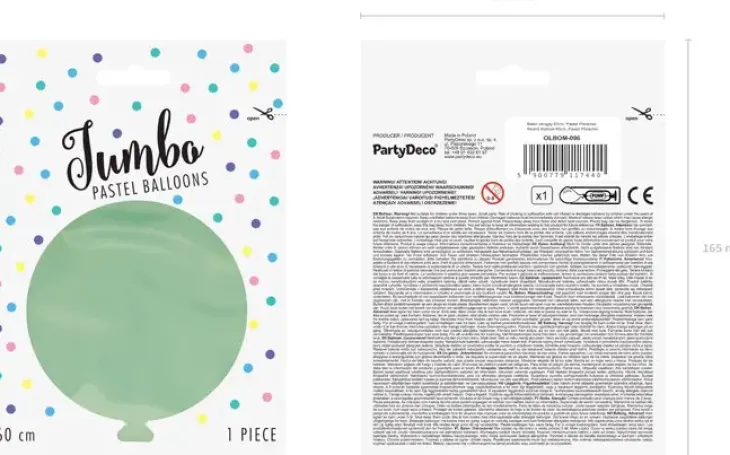 Jumbo ilmapallo 60cm vaalean vihreä