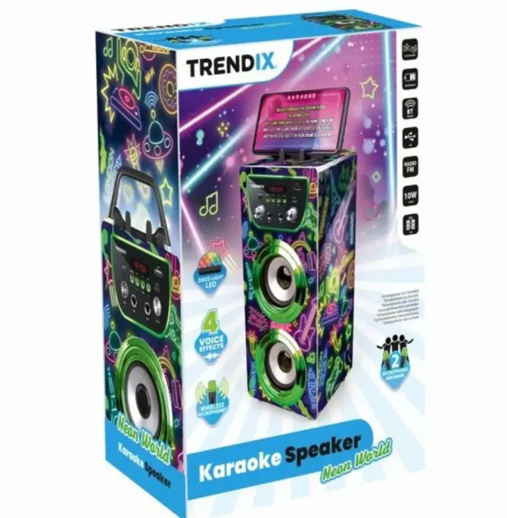 Karaoke trendix neon kaiutinsetti