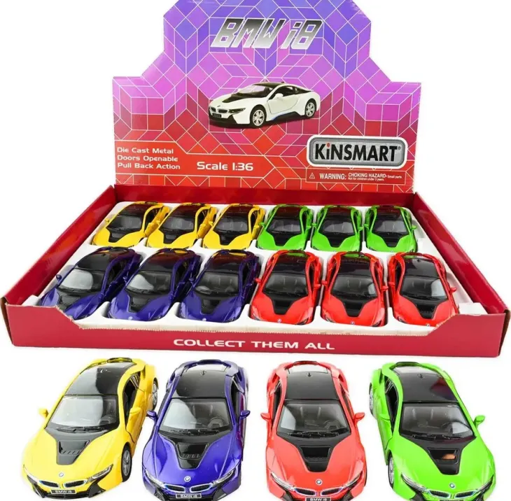 Kinsmart bmw i8 pull back 13cm 1:36