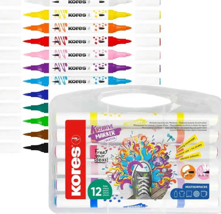 Kreative markers acrylic duo tip plastic