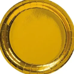 Kultaiset pahvilautaset 8kpl 18,5 cm