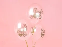 Kumipallot 30cm bride to be kulta 6kpl
