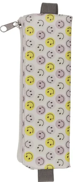 Kynäkotelo vetoketjulla, be happy