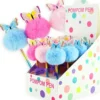 Kynä pörröinen pompom perhonen 19cm