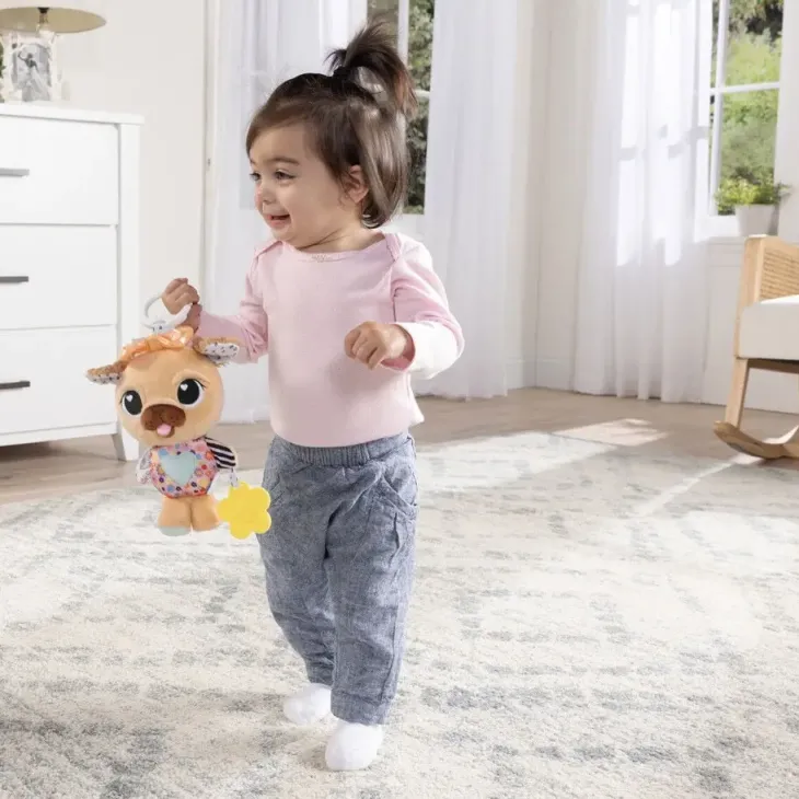 Lamaze lovey the pug clip and go