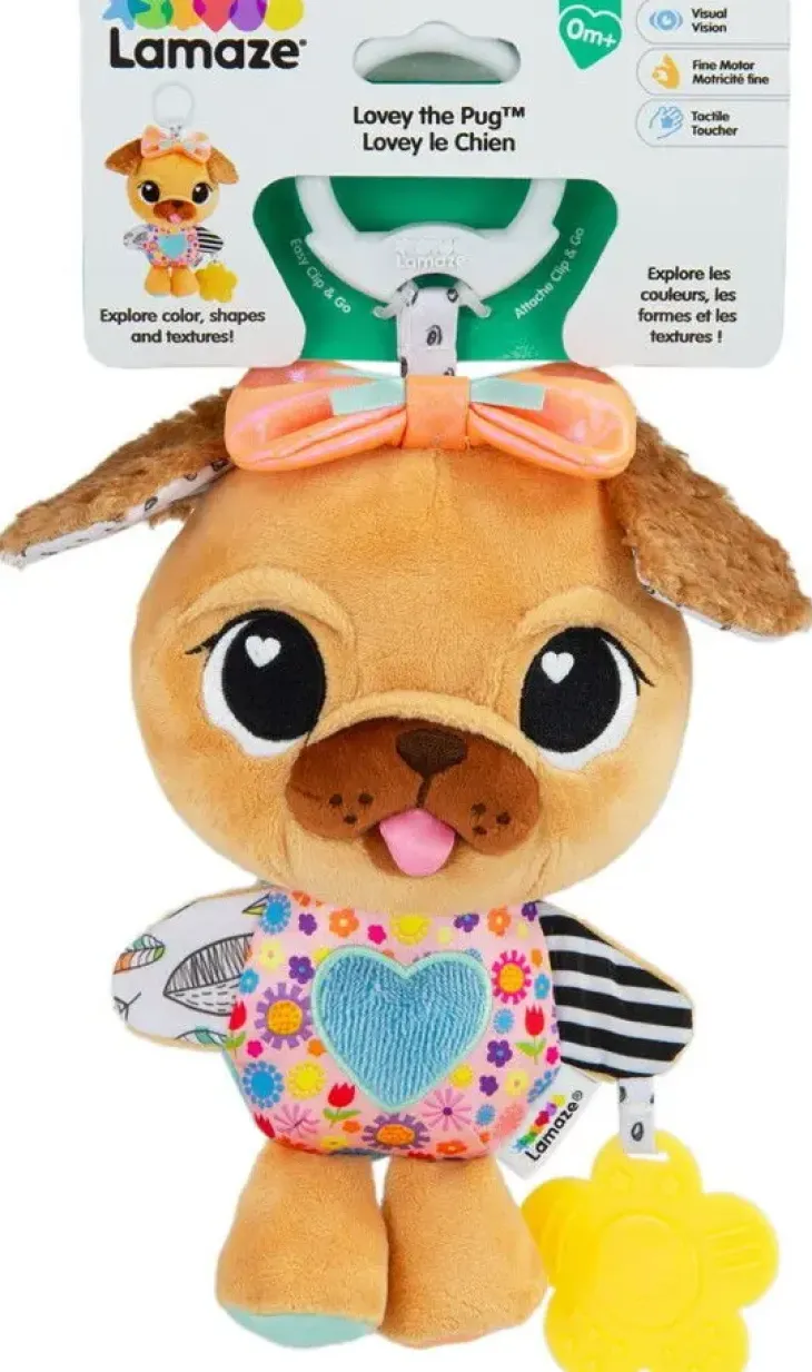 Lamaze lovey the pug clip and go