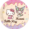 Lautaset hello kitty & kuromi 8kpl