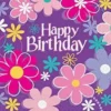 Lautasliinat happy b-day kukka 16kpl