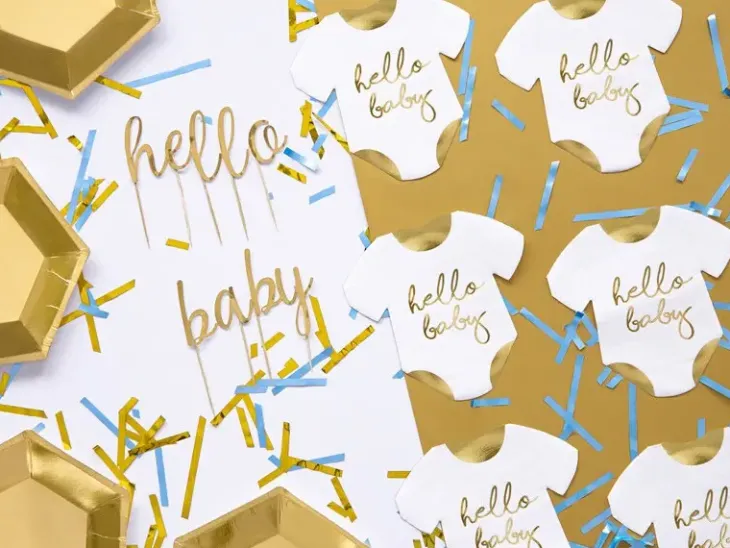 Lautasliina vauva body - hello baby