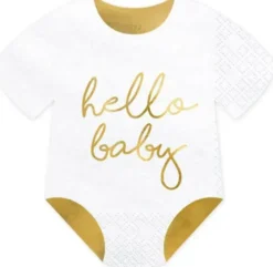 Lautasliina vauva body - hello baby