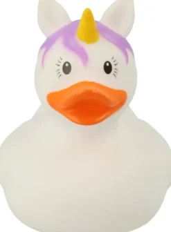 Lilalu yksisarvinen kumiankka valkoinen