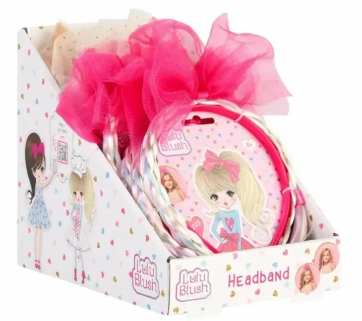 Lulu blush pinkki hiuspanta letillä