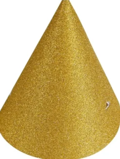 Mini juhlahattu kultainen 4kpl