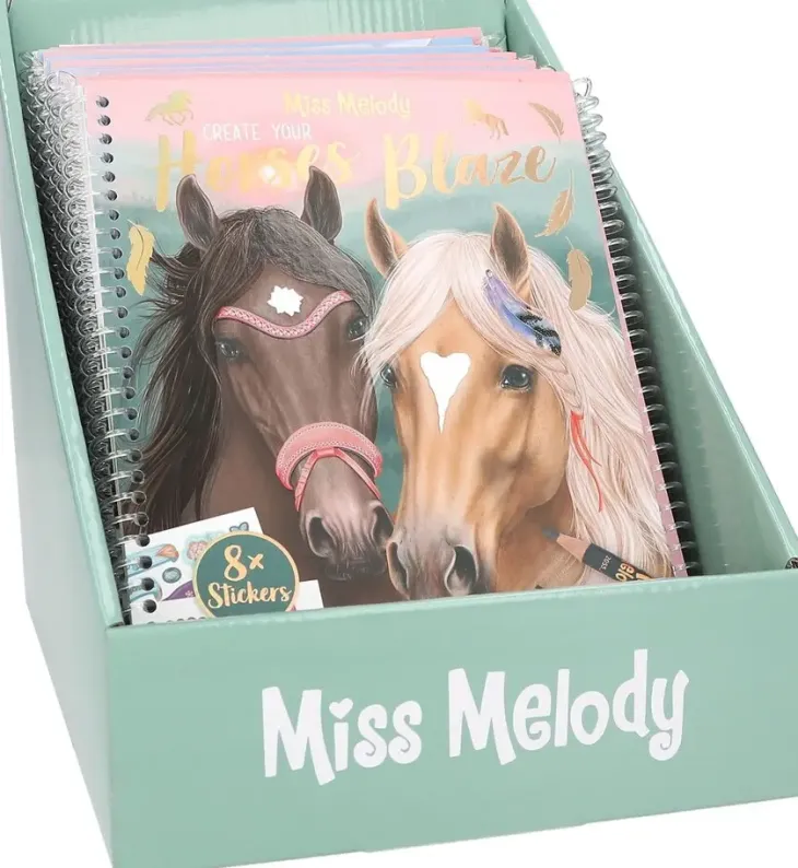 Miss melody väritys- ja tarrakirja