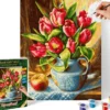 Mnz numeromaalaus a bunch of tulips