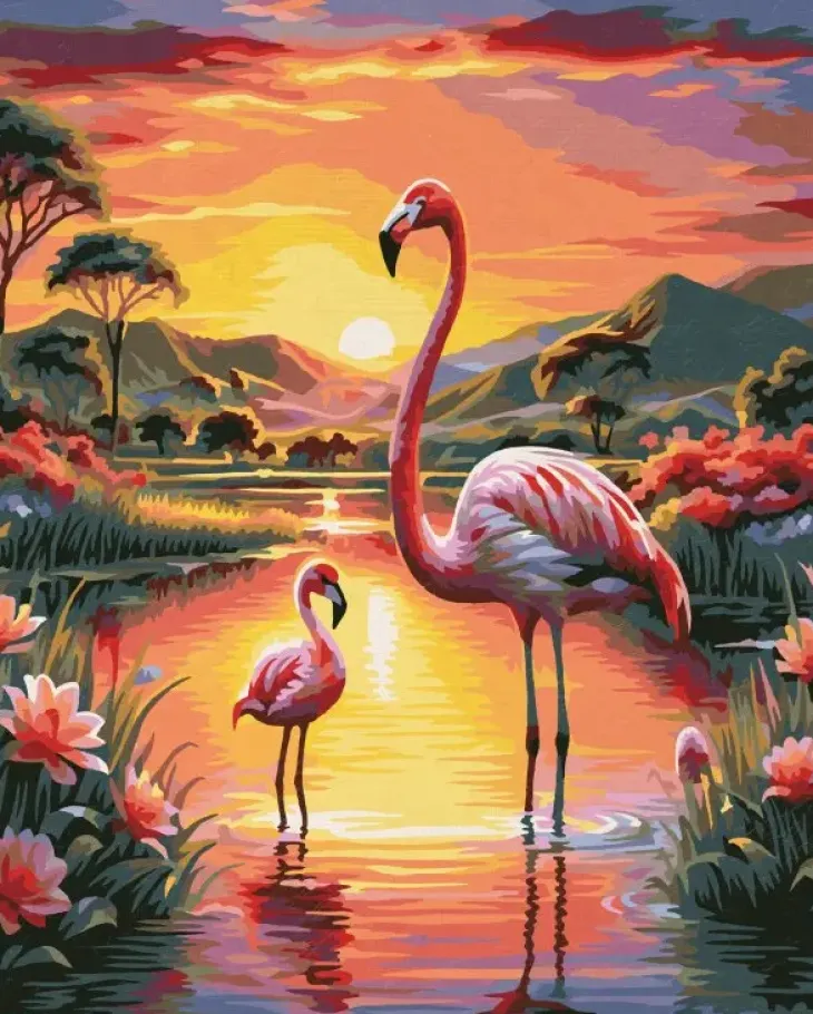 Mnz numeromaalaus flamingos
