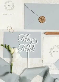 Mr&mrs kakun koriste valkoinen