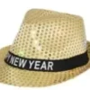 Newyear paljettihattu led valoilla hopea