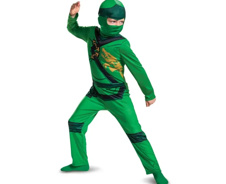 Ninjago puku vihreä lloyd koko m 7-8v