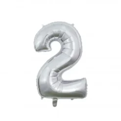 Numerofoliopallo hopeinen 2 (66cm)
