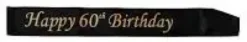 Olkanauha happy b-day 60th musta