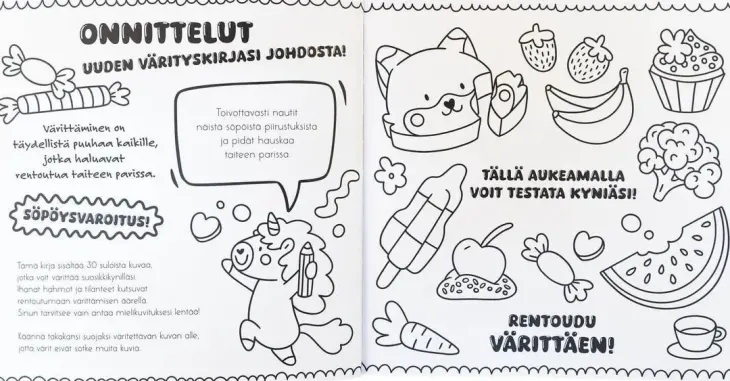 Oppi&ilo väritä ja rentoudu herkkusuut