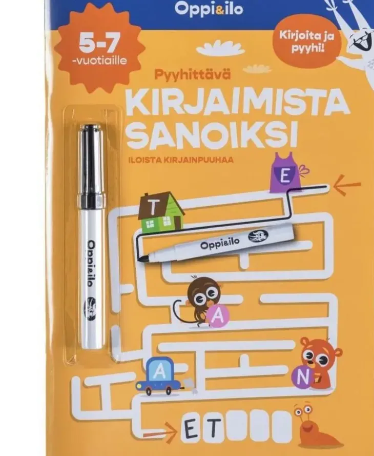 Oppi ja ilo kirjaimista sanoiksi