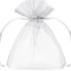 Organza pussit 10kpl valkea