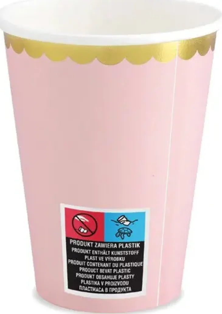 Paperimukit pinkki/kulta 6kpl