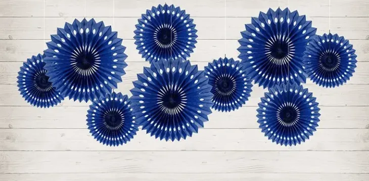 Paperiviuhkat tummansininen 20-30cm 3kpl