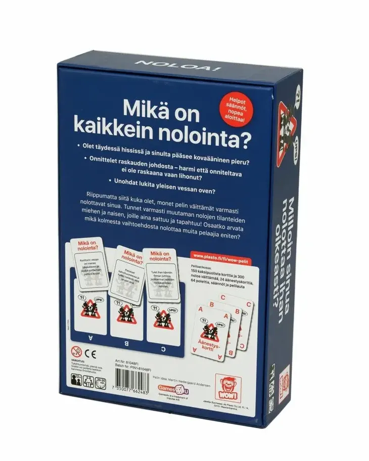 Peli nolojen tilanteiden ihmisille