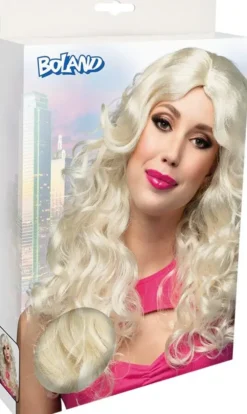 Peruukki kihara blondi