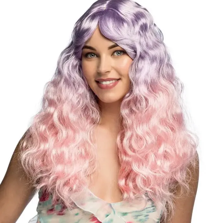 Peruukki pinkki/violetti