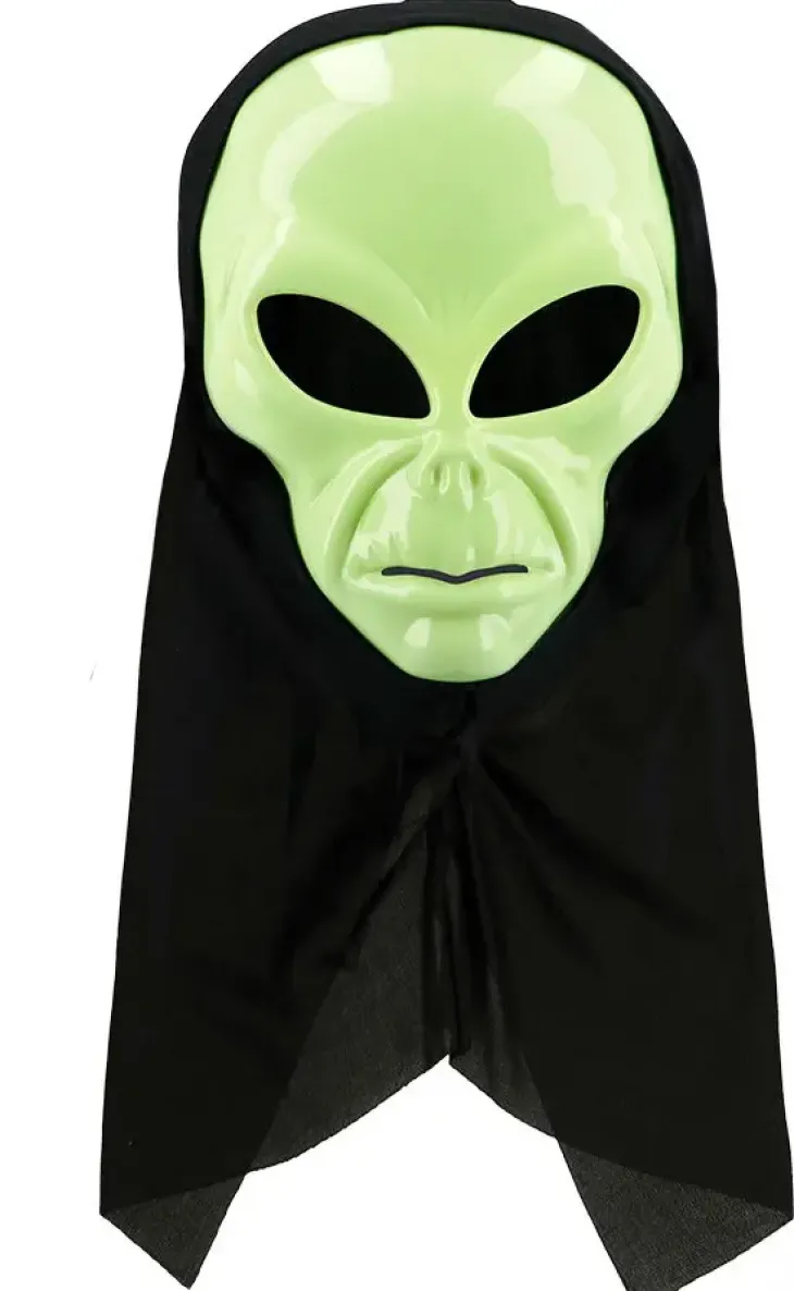 Pimeässä hohtava alien maski