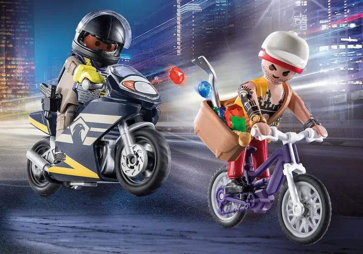 Playmobil 71255 moottoripyörä ja pyörä