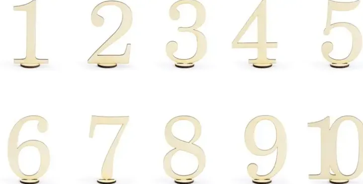 Puiset pöytänumerot 10.5cm 10kpl / 1pkt