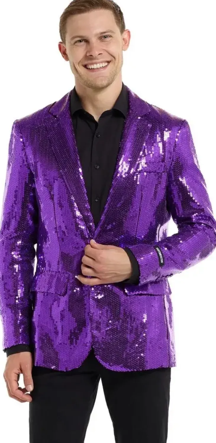 Puvun takki violetti glitter l