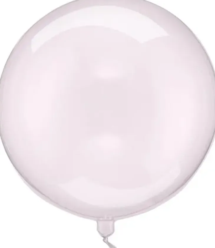Pyöreä ilmapallo läpinäkyvä pinkki 40cm