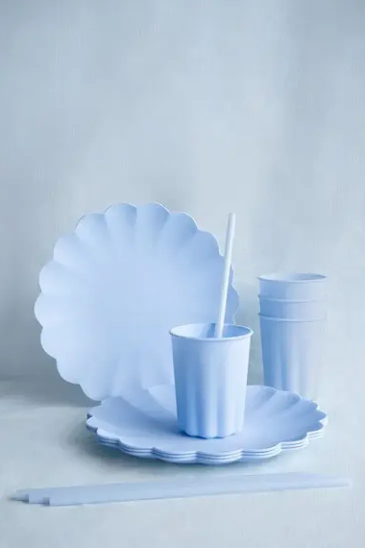 Pöytäliina vaalean sininen 120x180cm