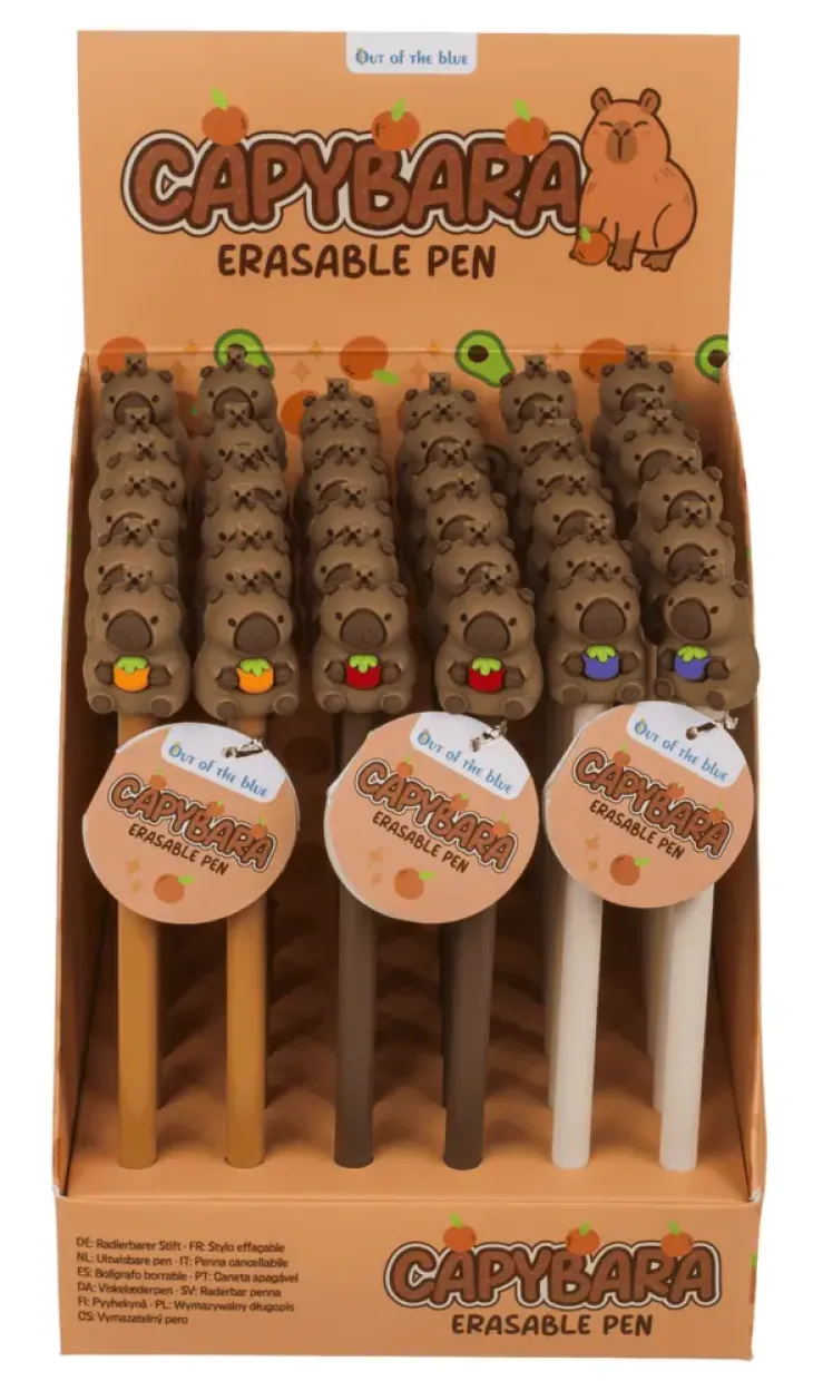Pyyhittävä kynä kapybara 18 cm