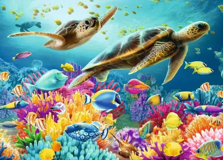 Ravensburger blue underwater world 1000p