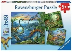 Ravensburger dinosaurukset 3x49 palaa