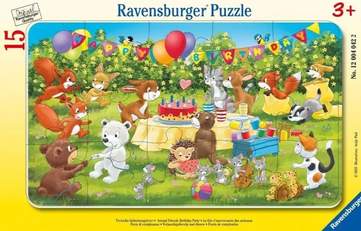 Ravensburger kehyspalapeli syntymäpäivä 15p