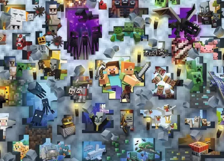 Ravensburger minecraft mobs 1000p