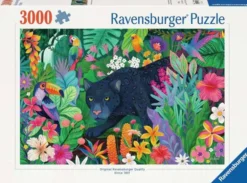 Ravensburger panther in flowery jungle 3000p