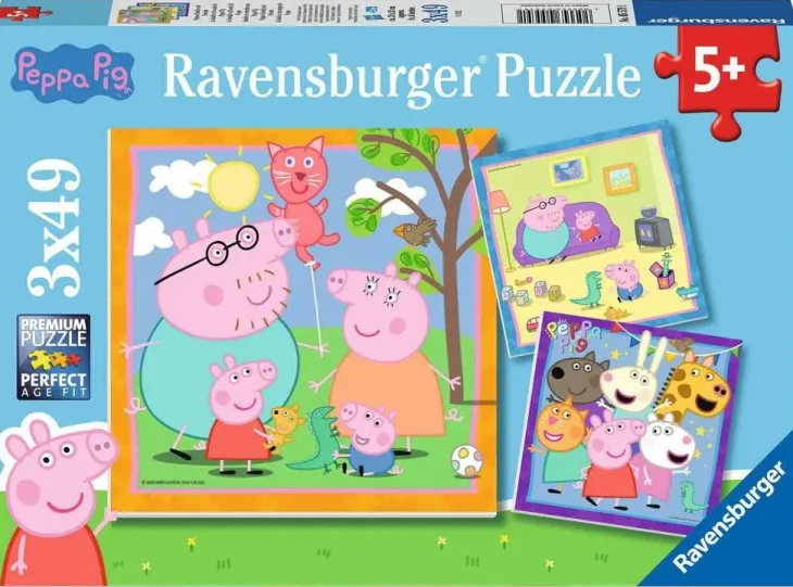 Ravensburger pipsa possun perhe ja ystävät 3x49 p