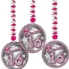 Roikkuvat koristeet sweet sixteen 3kpl