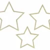 Roikkuvat kultaiset glittertähdet 3kpl
